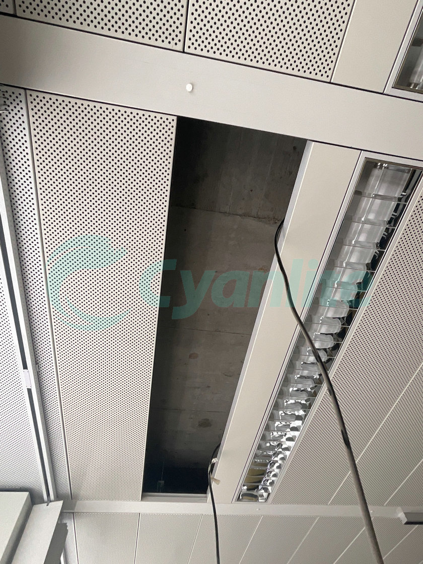 SAS330 metal ceiling retrofit ZW/Cyanlite LED Lighting for SAS330 Hook-Over Bandraster Metal Ceiling ZW Project